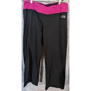 The North Face Pink And Black Cropped Pants